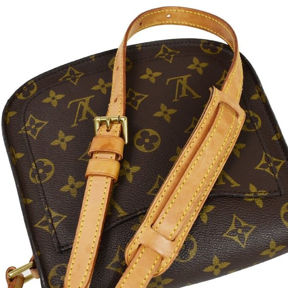 Authentic LOUIS VUITTON Saint Cloud MM Shoulder Bag Monogram Leather Brown - Picture 10 of 16